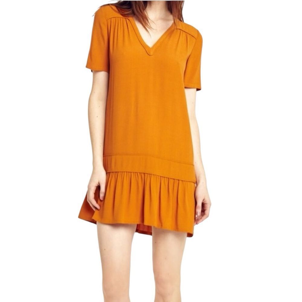 ba&sh Frida Dress in mustard yellow/dark gold. Size 1 (2-4)